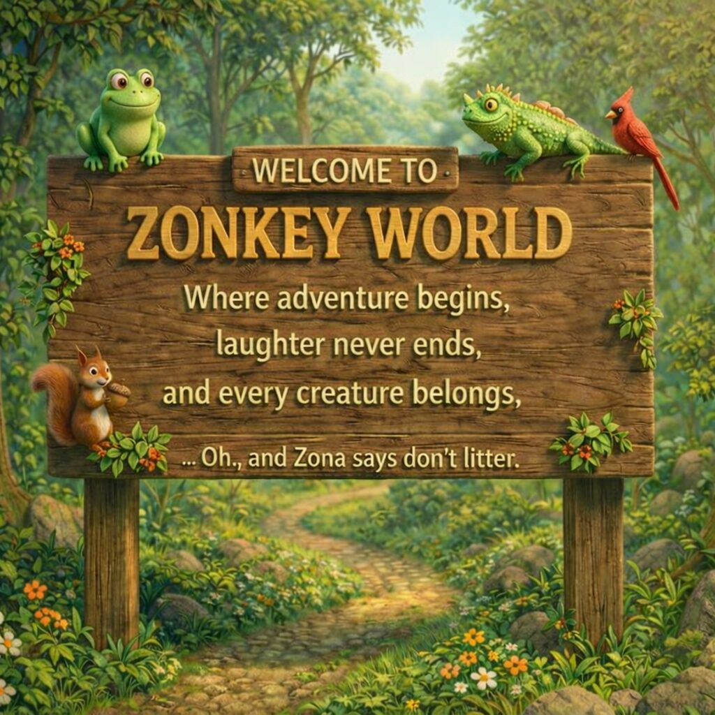Zonkey World Welcome Sign